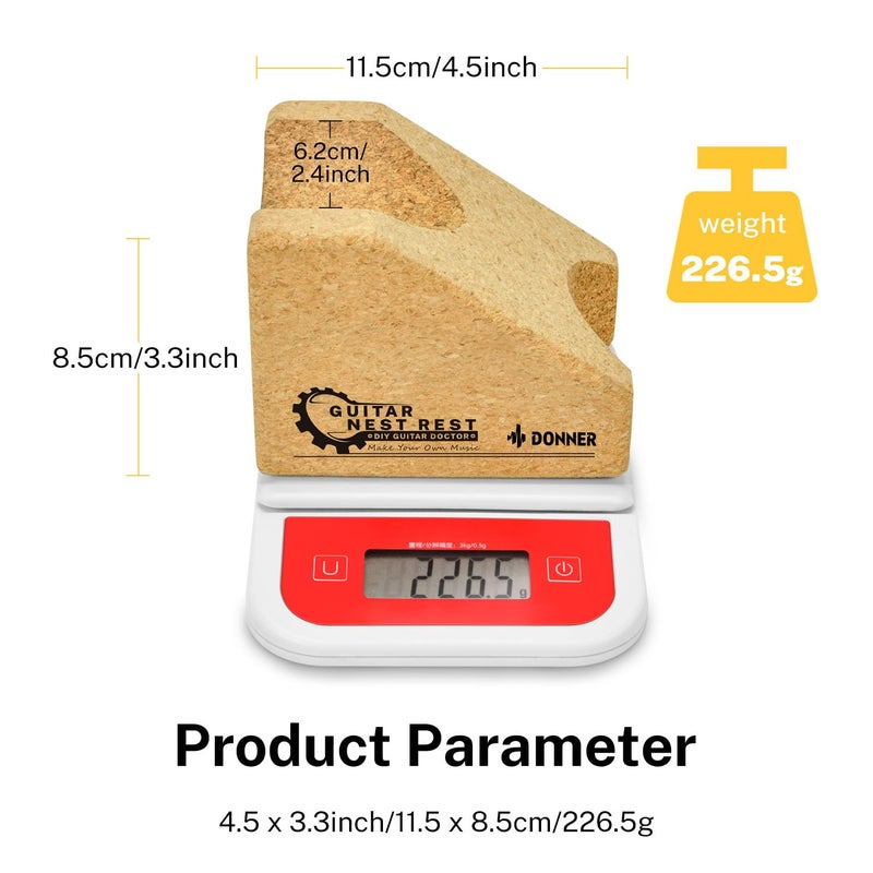 Donner Guitar Neck Rest Cradle, Guitar Bench Neck Support Pillow for String Changing, Repair Cleaning Care Tool for Guitar Workstation - Image 2